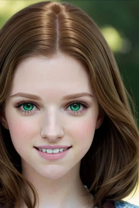 (masterpiece, 8k), portrait of a young woman, (Anna Kendrick:1.0), (Natalie Portman:0.9), (Emma Stone:0.7), detailed eyes, detailed face, (green eyes), big smile