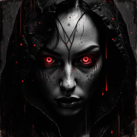 grainy, noise, Dark cyberpunk artwork of THE PROGENITOR OF LUST, Extremely hyper realistic detailed