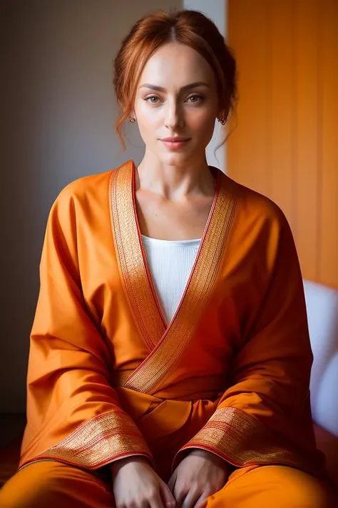 DEN_lenai_MA,
a Buddhist monk sitting outside and meditating in a Buddhist monastery wearing orange Buddhist robes, Buddhist, tranquillity, peace,
bokeh, f1.4, 40mm, photorealistic, raw, 8k, textured skin, skin pores, intricate details  <lora:epi_noiseoffset2:1>, epiCRealism <lora:ClothingAdjuster3:-1.3>