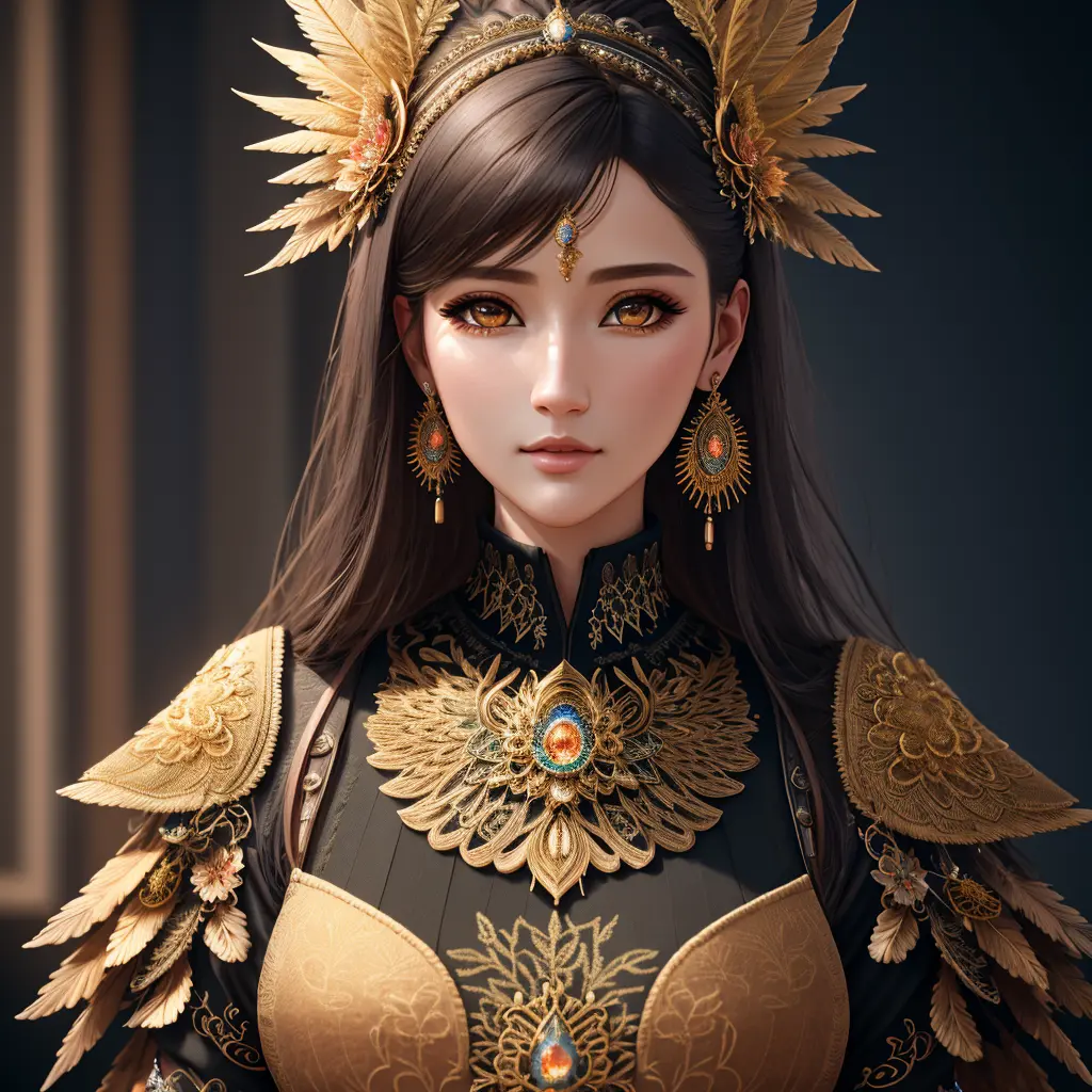Masterpiece, high quality, 8K, beautiful design,((eyes brimming with life)), shiny, from the front, award winning photo, extremely detailed, amazing, fine detail, absurdres, highly detailed woman, extremely detailed eyes and face, by lee jeffries nikon d850 film stock photograph 4 kodak portra 400 camera f1.6 lens rich colors hyper realistic lifelike texture dramatic lighting unrealengine trending on artstation cinestill 800 tungsten, solo, 1girl,
LnF, a woman with a corset on her chest and feathers, beautiful golden embroidery , wearing LnF,
<lora:LnF:0.85>