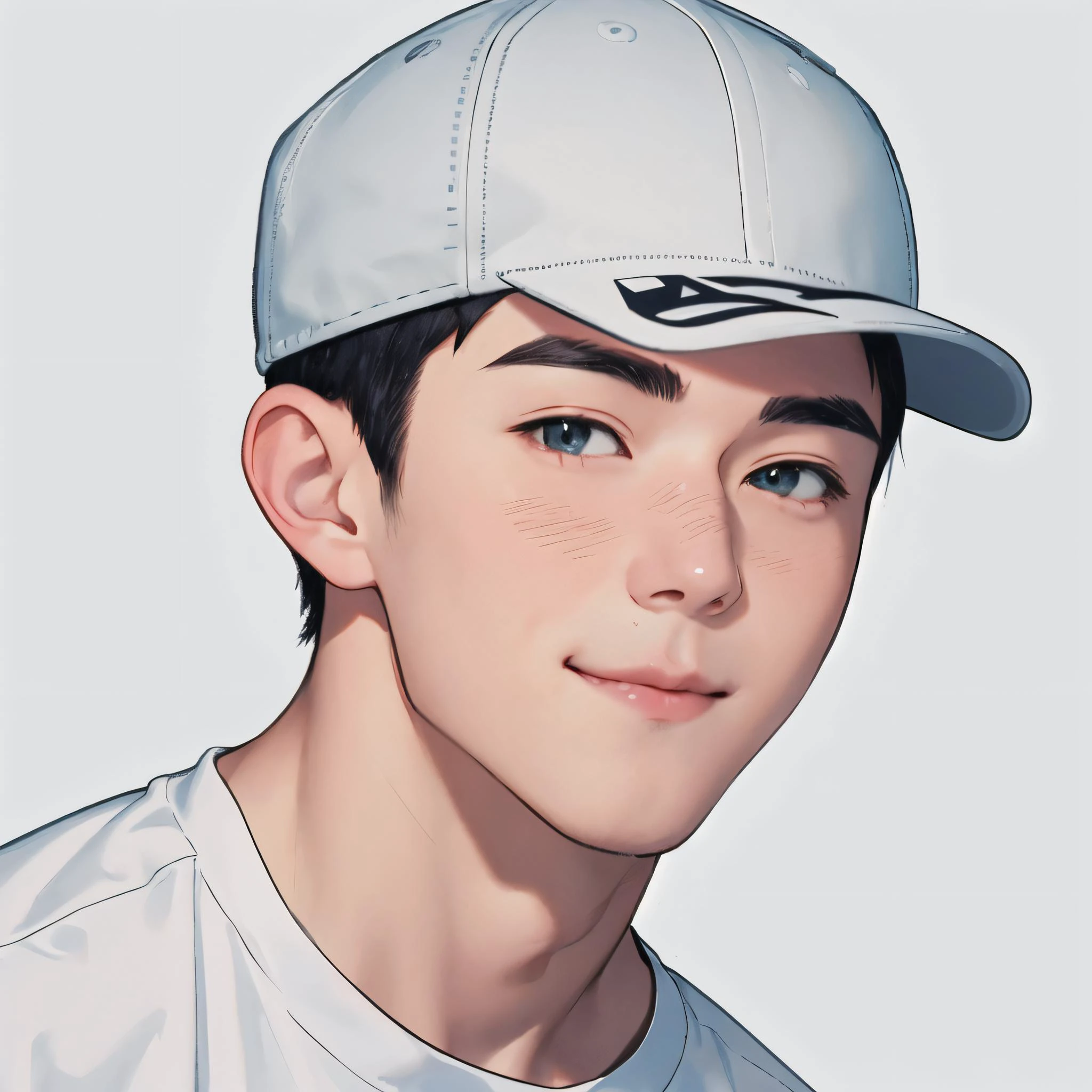 Disney animation, 1boy, white Baseball caps, full of energy, big brother, yaoi, erotic face, , cute face, shinny eyes, blush, designer, fashion, playful, fade haircut, macho, shirt, wearing glass, short hair, look at viewer, (line art:1.2), Traces of monotony Line drawing, [[[flat illustration]]], minimalism, in the style of light white and green, headshot, vector rough stroke, 2D,  sketch, charming, seductive, Keywords bubble gum, pop art, nsfw,  <lora:AJIAMEN:0.5> , silver_hair, A wound is attached to the nose, hoping to suck forzen sucker, milky,  <lora:FilmVelvia2:0.6> <lora:dsharp3-08:1>
