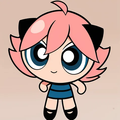 simple background,
<lora:PPGStyle-20:0.8>, full body, chibi, 1girl,
blue eyes,pink hair,short hair, <lora:AnyaHD:0.5>,AnyaHD,anya