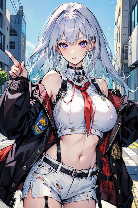 1girl, solo, (silver and pink alternate hair color:1.331), (short hair, cornrows, hair over one eye:1.2), {{;)}}, (red eyes, star-shaped pupils, glint:1.2), long eyelashes, (kubrick stare:1.15), mole under mouth, goggles on peaked cap, streetwear, medium breasts,(color splashing, street graffiti:1.41), (colorful:1.331), panorama,(The background is a wall painted with street graffiti:1.3),(wallwalking:1.4), ray tracing, cinematic lighting, anatomically correct, masterpiece, high details, high quality, highres