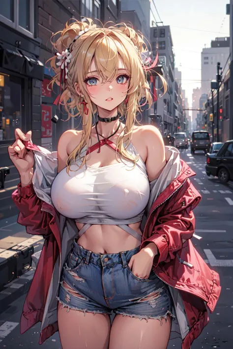(masterpiece:1.2), best quality,PIXIV,
 cool girl,glorious ,blonde hair, 
street,short shorts, big ,
<lora:cool girl_20230913102000:0.7:1,1,1,1,1,1,1,1,1,1,1,1,1,1,1,0,0>  <lora:gloriousSpiring:0.8:CHARACTER>