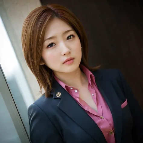 aihaneda,Hyper-detailed,hyper realistic,1girl, suit, upper body <lyco:aihaneda_loha:0.7>