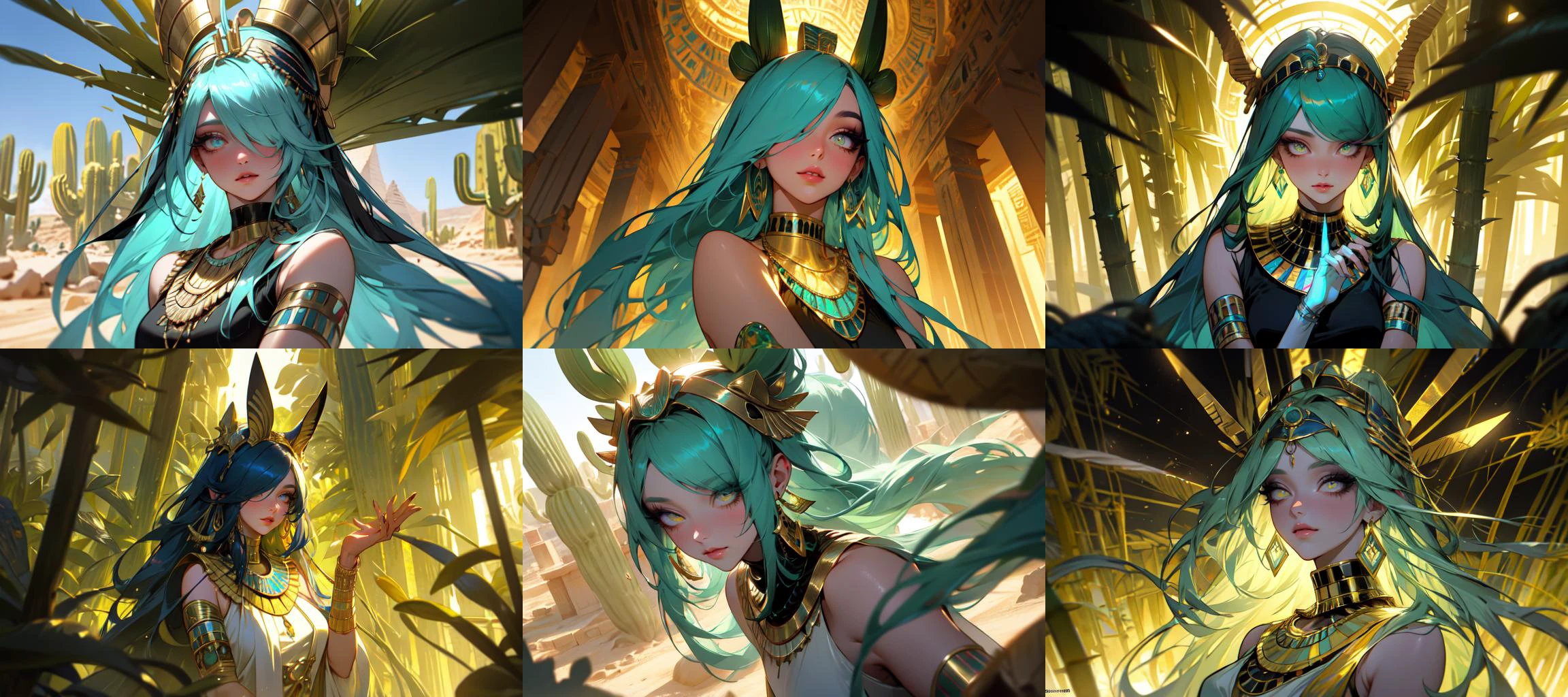 (otherworldly, otherworldly atmosphere, otherworldly appearance), highly insanely detailed, masterpiece, top quality, best quality, highres, 4k, 8k, RAW photo, collar, earrings, jewelry, necklace, armlet,
(long_hair, long hair, random colors cloth, random colors hair, random long hair, dynamic hair, glowing hair, hair over one eye),
(eyelashes, eyeliner, eyeshadow, eyelashes),
makeup,
(dynamic pose), nsfw,
((ancient egyptian theme)), golden ornaments,
1girl, (portrait),
((desert, Mexico, cacti)),
<lora:JediStyle:1>, JediStyle a grove of mechanical trees swaying to the rhythm of coded breezes, (tranquil:0.6), (serene:0.5),
BREAK
scenery, (ancient egyptian ruins), (fantasy world)