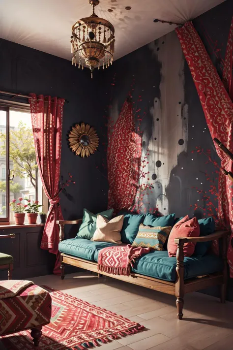 a modern interior, chique, boho modern, wall, ksmrm