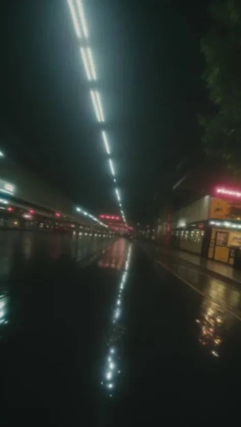 <lora:fallenstylelora:1>, fallenstyle3, bloom, lush, wet pavement, lush, neon