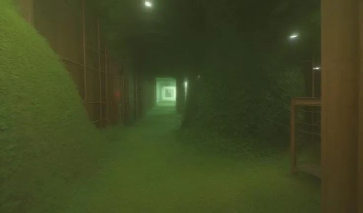 bloom, murky naturalist architecture, <lora:fallenstylelora:1>, bloom, lush, deep reds and greens