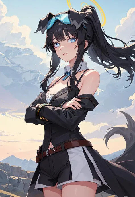 (safe:1.10), best quality, masterpiece, highres, solo, (hibiki_bluearchive:1.10), crossed arms, cowboy shot, looking at viewer, 31 <lora:hibiki_bluearchive:0.80>