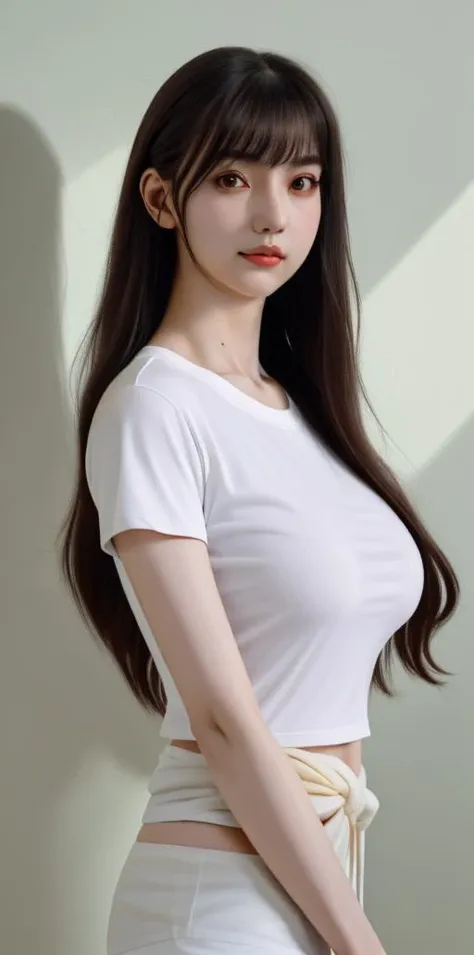 joannemissingham,(white t-shirt, shorts),(huge breasts:1.3, arms behind,full body,front face,waist),(RAW photo, best quality), (realistic, photo-realistic:1.4), masterpiece, an extremely delicate and beautiful, extremely detailed, 2k wallpaper, Amazing, finely detail, extremely detailed CG unity 8k wallpaper, ultra-detailed, highres, soft light, beautiful detailed girl, extremely detailed eyes and face, beautiful detailed nose, beautiful detailed eyes,sunshine beach,perfect anatomy,slender body,