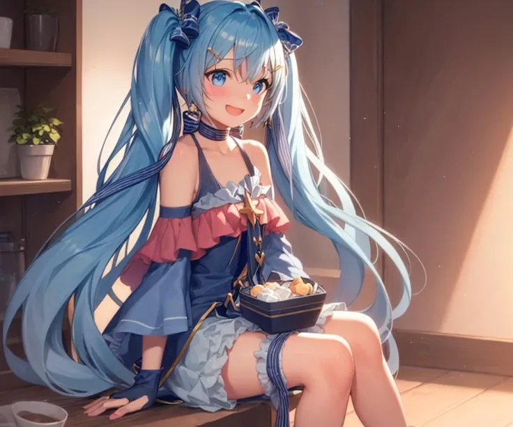 8k, masterpiece, best quality, 1girl, blush,happy, <lora:last-000009:1> ,indoors, sitting,