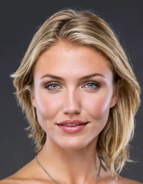 (ohwx woman) <lora:camerondiaz_lora_sdxl_v2:1> , smooth soft skin, symmetrical, soft lighting, detailed face, concept art, digital painting, looking into camera. Designed by VVinchi all on PlaygroundAI Stable Diffusion 1.5 base model. Will not produce the same result when Remixed!