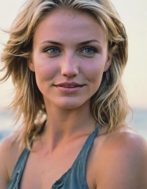Close-up photography of the face of a 30 years old (ohwx woman) <lora:camerondiaz_lora_sdxl_v2:1> , (by Alyssa Monks:1.1), by Joseph Lorusso, by Lilia Alvarado, beautiful lighting, sharp focus, 8k, high res, (pores:0.1), (sweaty:0.8), Masterpiece, Nikon Z9, Award - winning photograph