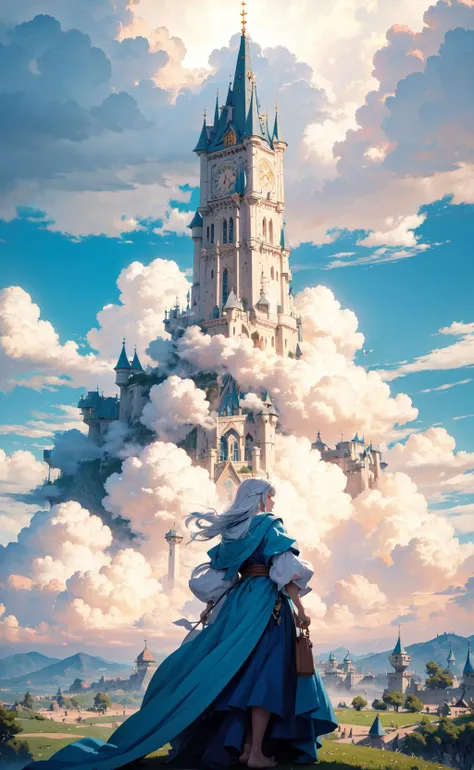 masterpiece, best quality, everyday life in the cloud kingdom