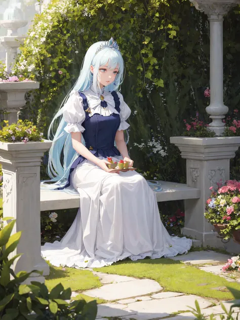 masterpiece, best quality, princess tending to the royal garden