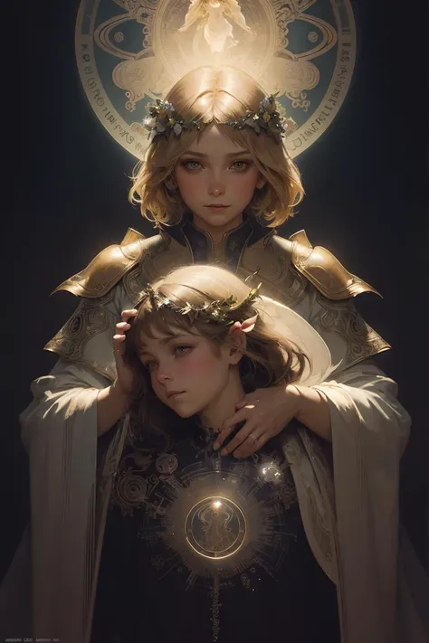 angel, magical fantasy, cropped hair, short blonde hair, halo above head, light circle, dark light night, intricate, elegant, sharp focus, illustration, high detail, digital painting, concept art, matte, WLOP and Artgerm and Greg Rutkowski and Alphonse Mucha, a masterpiece,
<lora:epiNoiseoffset_v2:0.2> <lora:LowRa:0.5>