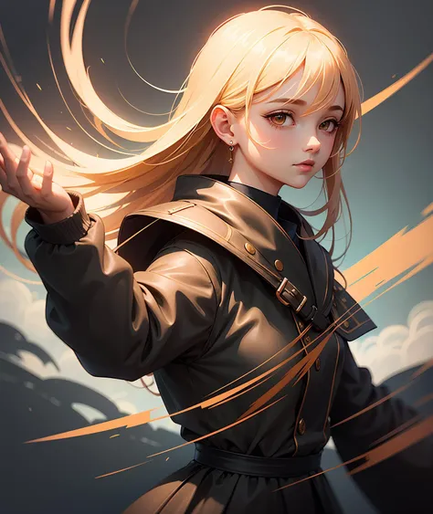 A highly detailed anime illustration, 1girl, vintage, the rule of thirds, dynamic pose, drawing, trending on artstation, UHD