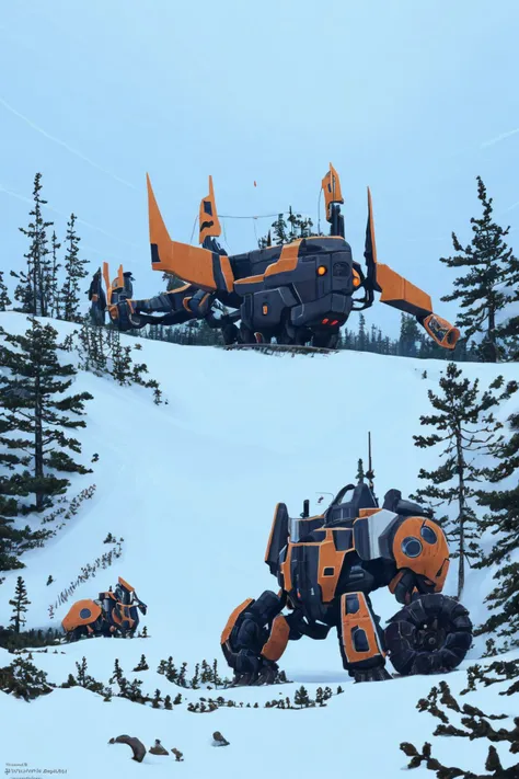 <lora:Stalenh4g:0.94>,Stalenh4g,Venture into a remote, isolated wilderness, where untamed nature reigns supreme. Yet, in the heart of this pristine landscape, awe-inspiring mechas traverse the rugged terrain, their presence both enigmatic and awe-inspiring. Create a captivating portrayal of the enduring coexistence between nature's majesty and the colossal mechas, all within the unmistakable artistry of Simon Stålenhag,masterpiece,best quality,