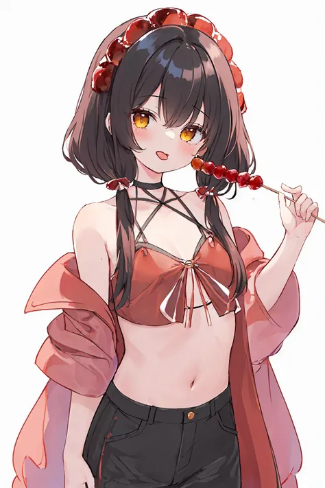 (best quality, masterpiece, highres),1girl,solo,holding candied haws,tongue out,cowboy shot,
<lora:candied haws_v1:1>,