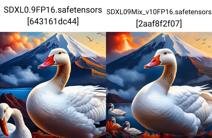 White goose, volcano background, inspiring, vibrant, epic, ultra sharp, hyper detailed, masterpiece, digital painting, HDR, UHD, best quality, high resolution, 8k