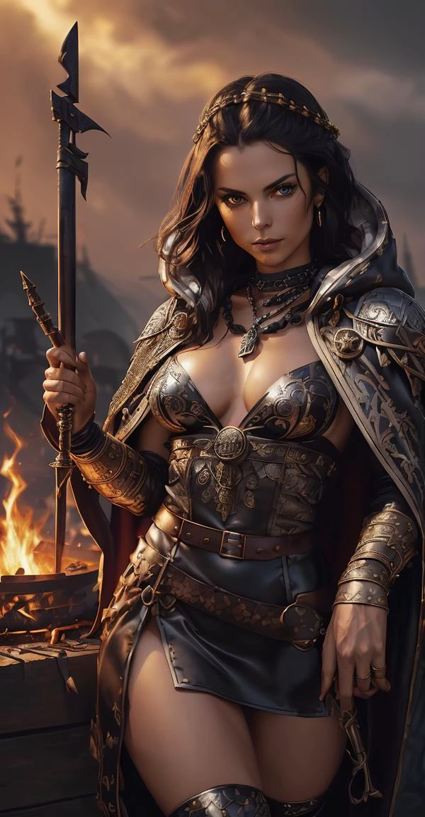 best quality, masterpiece, realistic,
adult female, erotic goddess, 
(nude),
(exposing breasts),
(breasts grab),
((petite, small breasts)),
messy [updo|hanging] hair,
(full body:0.6),
  looking at viewer, solo, (full body:0.6), detailed background, (<lyco:DecorationBundlev2:0.6> EbonyGoldAI theme:1.1), dark seeker, serious expression, silver trimmed   padded leather clothes, coat, cape, straps, belts,     shadowed face, imperial seal, flasks, hood, gunpowder, chains, burning pyre in background, autumn, eerie atmosphere, dim lighting, shadows, warhammer dark fantasy,
sharp details, high detail skin,
realistic skin texture,
<lora:lora_perfecteyes_v1_from_v1_160:0.5> perfecteyes eyes