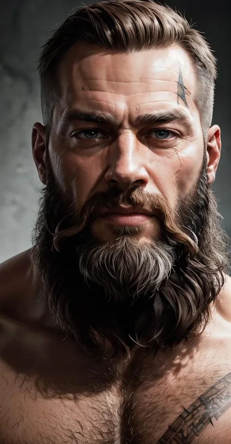 best quality, masterpiece,
(photorealistic:1.25),
portrait photo of adult male, (highly detailed face),
(full beard), cut scar down forehead,
armored,
sharp details, (high detail skin),
skin pores,
hdr, professional studio photography