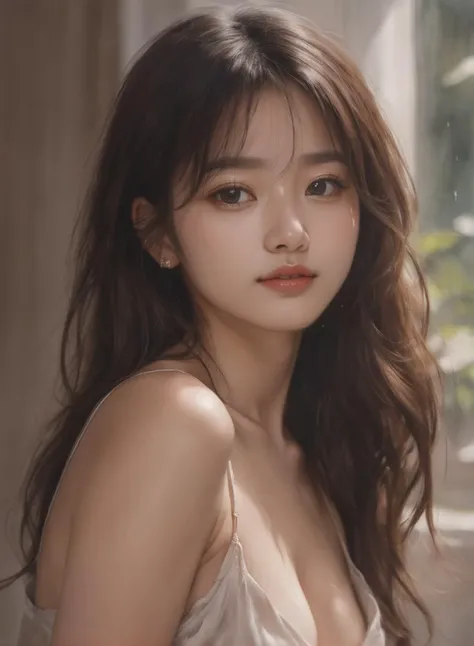 18yo extreme cutie, young face, elegant, stunning, gorgeous, vivid, masterpiece, realistic, aesthetic, depth of field, soothing tones, muted colors, high contrast, sweet drop breasts, (nude:1.2),
(natural skin texture, hyperrealism, soft light, sharp)light smile