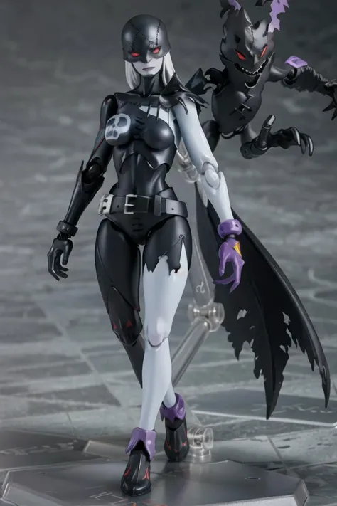 <lora:ladydevimon-000016:1>,ladydevimon, purple skin, solo, 1girl, best quality, masterpiece,, <lora:figmaAnimeFigures_figma:0.8>,figma, [realistic], [3d], (3dcg), ((octane render)),