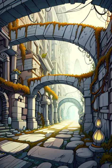 <lora:WorldofEarth:1>, worldofearth, winding alley,