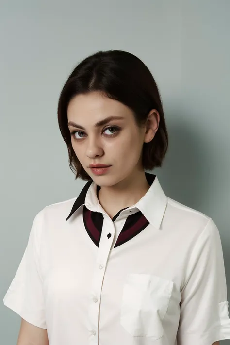 <lora:milakunis-03:1> m1l4, collared shirt,