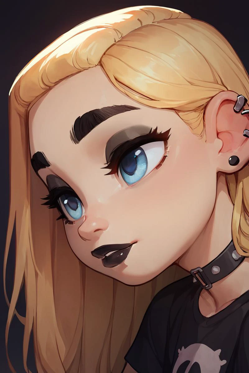 score_9,score_8_up,score_7_up,score_6_up,score_5_up,score_4_up,
1girl, solo, cute, goth, blonde hair, black brows, dark lashes, blue eyes, black lips, close ups,
<lora:incase-ilff-v3-4:0.8>
<lora:Jabstyle_AMXLV1:0.8>
<lora:age_slider_v4:-4>