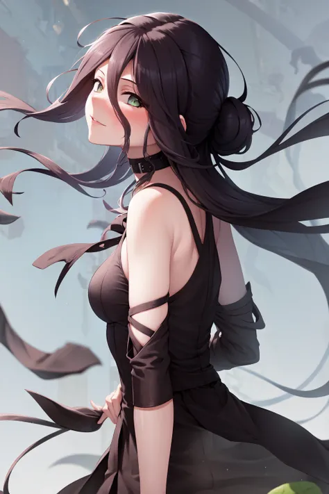 masterpiece, best quality, highres, 1girl, Reze, wind blowing, standing, from side, shaft head tilt <lora:shaft_head_tilt2:1.0> <lora:RezeChainsawMan_RezeChainsawMan:1>