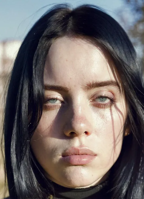 analog style, modelshoot style, A stunning intricate full color portrait of (sks woman:1), wearing a black turtleneck, epic character composition, by ilya kuvshinov, alessio albi, nina masic, sharp focus, natural lighting, subsurface scattering, f2, 35mm, film grain, <lora:locon_billie_v1_from_v1_64_32:1.3>