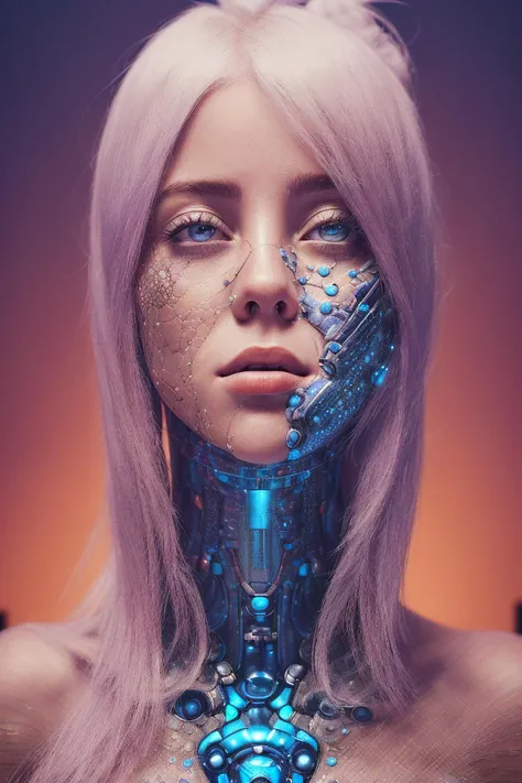 photo of a sci-fi room with sks woman as an android standing inside, robotic, full length, full body, sci-fi, clean, white, 21 years old, (freckles:0.4), natural blue eyes, billie eilish, sci-fi room, intricate, detailed background, workbench, hyperrealism, masterpiece, technology, digital, advanced, dreamlike, surreal, detailed, <lyco:locon_billie_v1_from_v1_64_32:1.2>