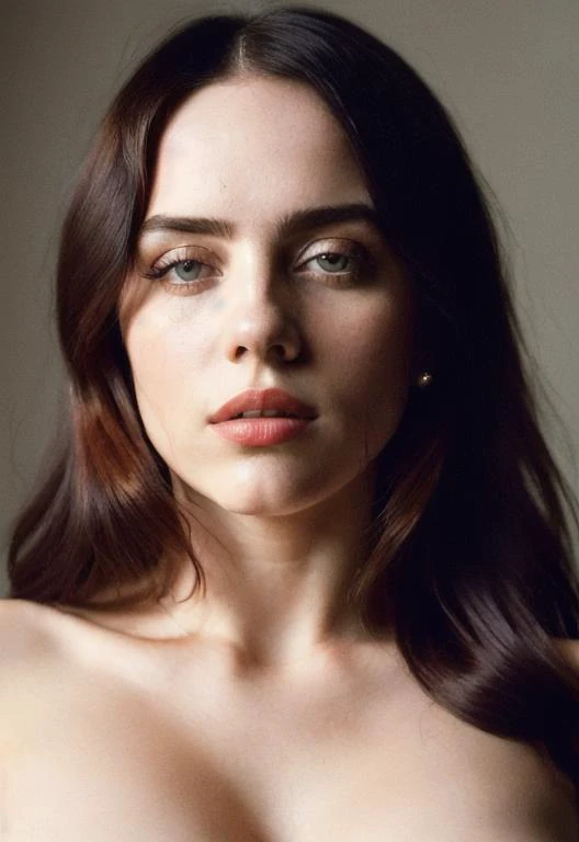 analog style, modelshoot style, A stunning intricate bust photo of (sks woman:1), cleavage, erotic, by ilya kuvshinov, alessio albi, nina masic, sharp focus, natural lighting, subsurface scattering, f2, 35mm, <lora:locon_billie_v1_from_v1_64_32:1.3>