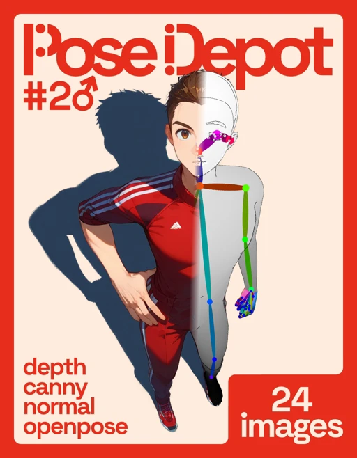 [OpenPose + Depth + Canny + Normal] Pose Depot #2M: Hand on Hip