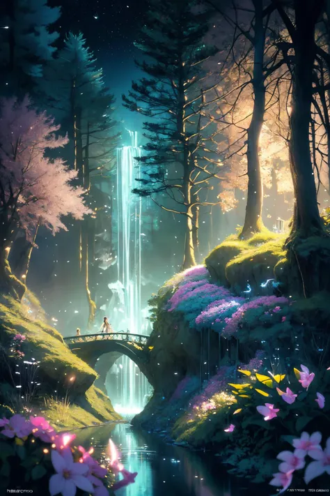 ( detailed realistic background:1),
( official art, beautiful and aesthetic:1 ),
realistic lighting,
cinematic lighting,
hyperrealism,
soothing tones,
muted colors,
high contrast,
soft light,
sharp,
artistic photoshoot,
<lora:FeyAndFairies-11:0.8>FeyFa, , forest, trees, middle, path, waterfall, through, background, stream, flowers, lights, running, in the foreground stands a fairy in front of her fairy house, light,( cute, petite ),
slender,
european,
pale cheeks,
square face shape with angular jaw,
natural "no-makeup" makeup,
big breasts,
,
brunette hair ,
spiral braid hairstyle ,wearing a see-through gossamer fairy short dress,
night time, darkness,