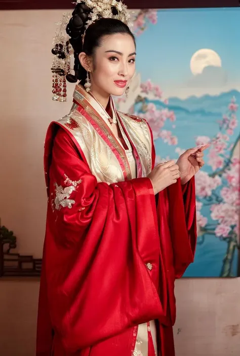 <lora:zhangmin6:0.86:lbw=1,0,0,0,1,1,0,0,1,1,1,1,1,1,1,1,1>zhangmin face,zhangmin body,good hands,perfect hands,
pose,supermodel,
body,good hands,perfect hands,
pose,supermodel,
tree, blurry, 1girl, earrings, depth of field, solo, realistic, weapon, black hair, long hair, jewelry, purple hair, long sleeves, holding, japanese clothes, chinese clothes, wisteria, moon, outdoors, bare tree, hair bun, (chinese traditional style),
(8k, RAW photo, best quality, masterpiece:1.2), (realistic, photo-realistic:1.85), (ultra-detailed:1.8), (highres:1.8),
<lora:epi_noiseoffset2:1><lora:å¤å éå¸:0.54> <lora:more_details:0.35>