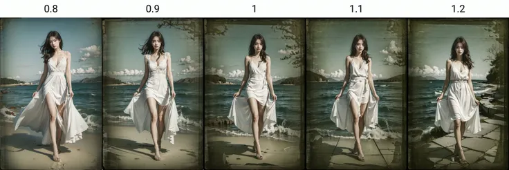 photorealistic,realistic,photography,masterpiece,best quality,ultra-detailed,1girl,full body,by the sea,white dress,<lora:laozhaopianytOK:0.8>,