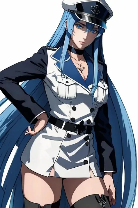 Mulher esdeath , vestido longo branco