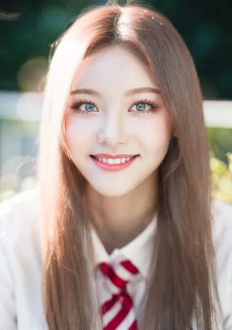 1girl, (masterpiece, best quality:1.2), adult woman, Best portrait photography, <lora:Jinsoul-10:1>, full body, bedroom, <lora:FilmVelvia3:0.5>, facing viewer, (perfect eyes:1.3), perfect proportions, Jinsoul, octane render, blonde hair, school uniform, white skirt, red sweater, fcHeatPortrait, smile,