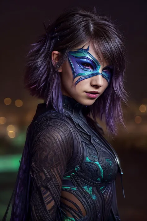RAW ((extreme close up photo)) of TaylorS in colorful NerazimAI sexy superhero eyemask, dynamic pose, (playful gaze:1.3), (intricate details, hyperdetailed:1.15), dramatic, at night, soft lighting, ((lens 135mm,f1.8, bokeh)), (vsco:0.3), {best quality}, {{masterpiece}}, {highres}, original, extremely detailed 8K wallpaper, (high definition)++, photography, cinematic, detailed character portrait, strong breeze, eyeshadow makeup, <lora:TaylorS:1> <lora:NerazimAI:1>