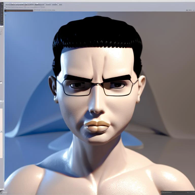 3d render of a man with square glasses and jowls, albino, highres, cinema4d, autodesk maya, variant:chudjak<lora:soy_diffusion_lora:1>