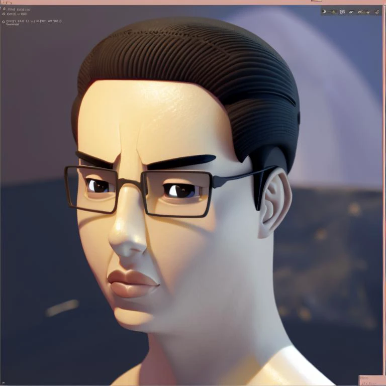 3d render of a man with square glasses and jowls, albino, highres, cinema4d, autodesk maya, variant:chudjak<lora:soy_diffusion_lora:1>