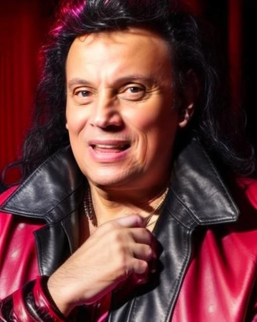 portrait photo of man with a microphone in the hand with red leather jacket, in night club, high detailed, high detailed face, 8k, intrincate, <lora:add_detail:1.2> <lora:locon_perfecteyes_v1_from_v1_64_32:1> <lora:elmonstruo:1>