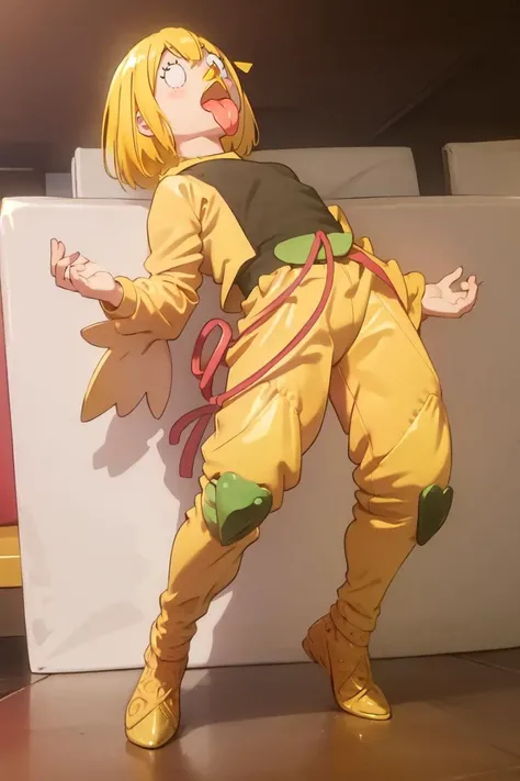 (masterpiece, best quality), (extremely intricate:1.2), <lora:add_brightness:0.5>  <lora:PeroroSama_v9:0.8> peroro, 1girl, bird, fat bird, yellow hair, tongue out, <lora:WryyyyyPose:1> IncrsWryyyyy, wryyyyyyyyyyyyyyyyyyyy, (bended knees:0.75),