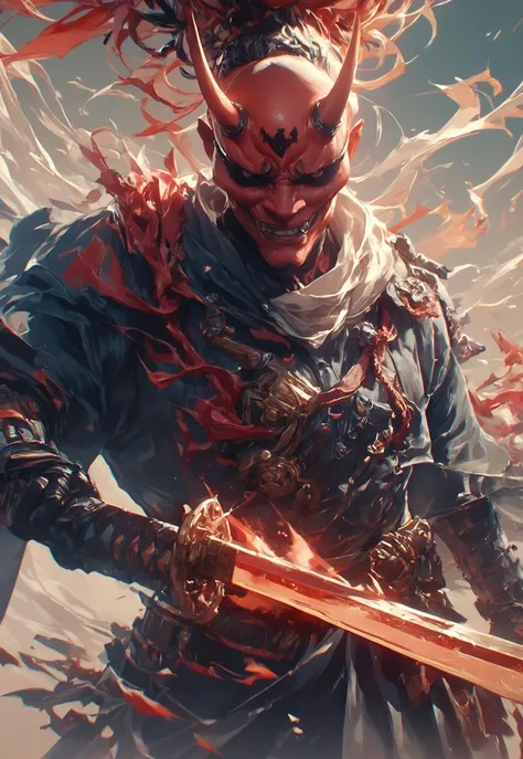 score_9, score_8_up, score_7_up, hkwarrior, Inkblast, A warrior holding a sword, realistic,