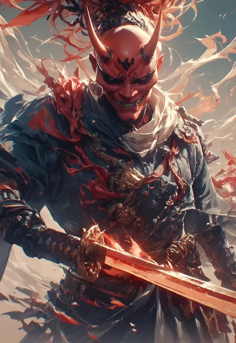 score_9, score_8_up, score_7_up, hkwarrior, Inkblast, A warrior holding a sword, realistic,