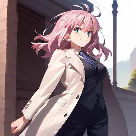 <lora:Takeuchi_Takashi_PonyXL_style_v01:1>
<lora:Mafia_Outfit:0.8>
score_9 , score_8_up , score_7_up , source_anime ,
masterpiece , best quality , ultra-detailed ,
BREAK
1girl , woman , huge breasts , light smile , light blush , medium long shot ,
dark skin ,
((jeanne d'arc (fate)):0.5) ,
pink hair ,
wavy hair ,
mafi4, necktie, gloves, suit, fedora, white shirt, black vest, black pants, coat ,